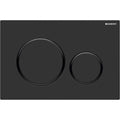 Oliveri Matte Black Concealed Cistern Flush Plate with Round Buttons
