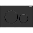 Oliveri Matte Black Concealed Cistern Flush Plate with Round Buttons