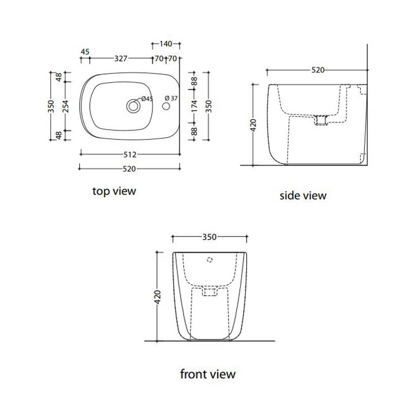 Parisi Mono Wall Faced Bidette Specification