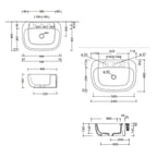 Parisi Mono 64 Wall Basin 3TH Specification