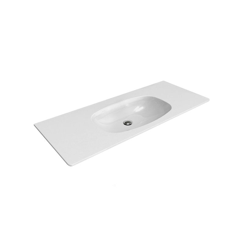 Parisi Nudaflat 120 Ceramic Wall Basin Gloss White