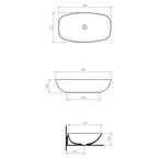 Parisi Nudaslim 75 Bench Ceramic Bench Basin Gloss White Specification
