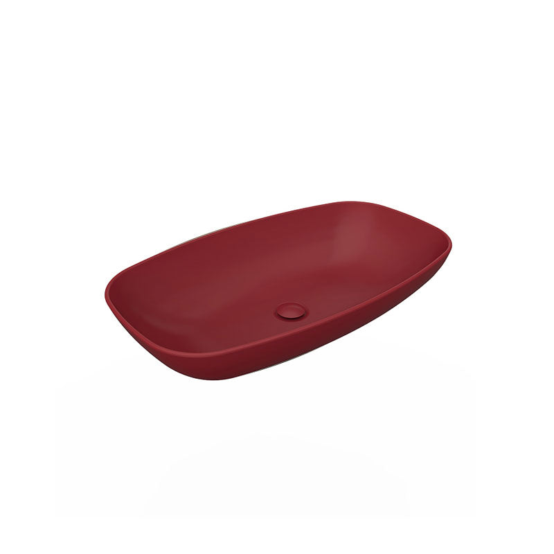 Parisi Nudaslim 75 Bench Ceramic Bench Basin Rosso Rubens