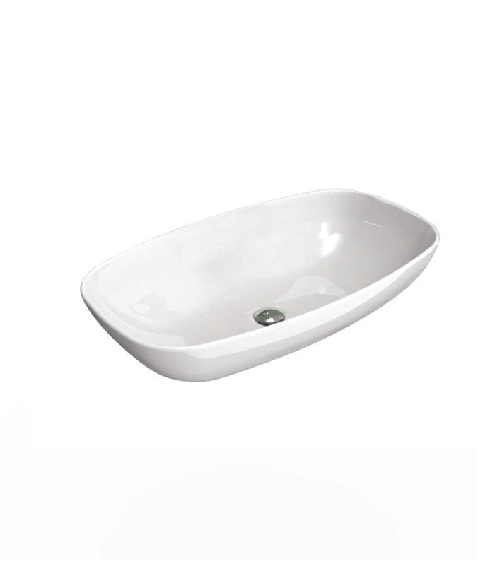Parisi Nudaslim 75 Bench Ceramic Basin Gloss White