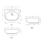 Parisi Pass 62 Wall Basin NTH Specification