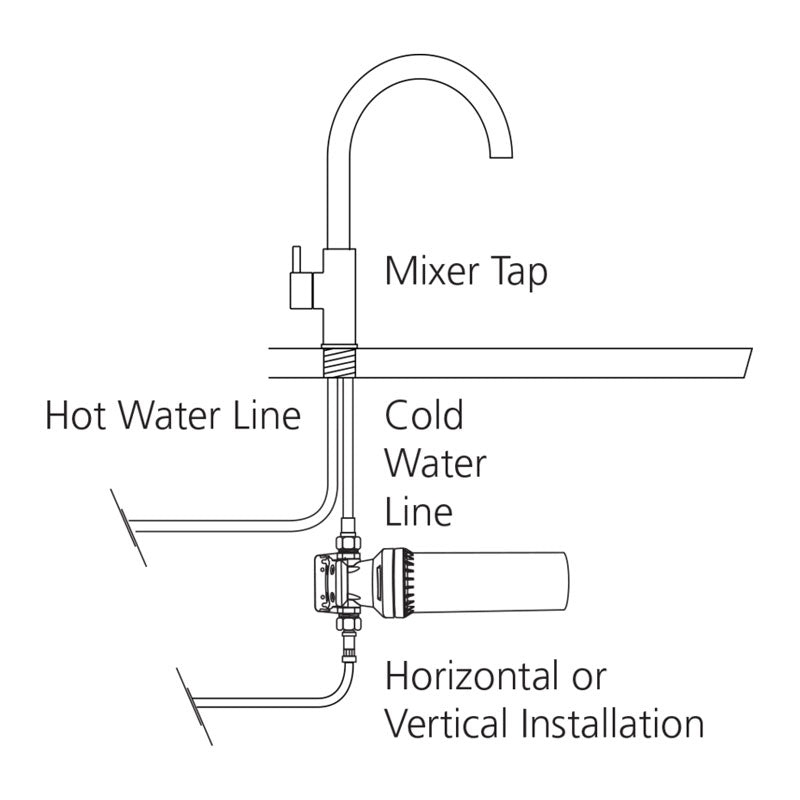 Oliveri Inline Water Filtration System for Harsh Water Use Specification