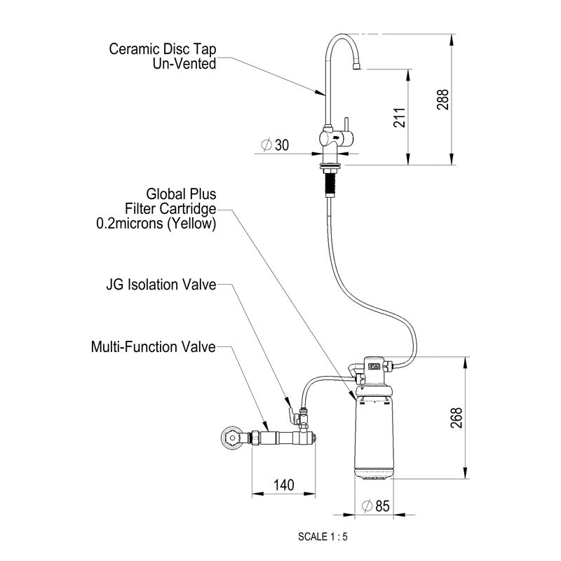 Zip FT1001 Residential Ambient Filtered Water Specification