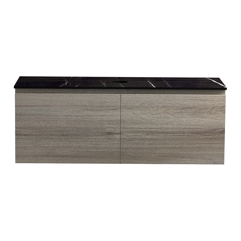 Parisi Rocki + My Top 1200 Wall Mounted Cabinet with Sahara Top - Steel Oak
