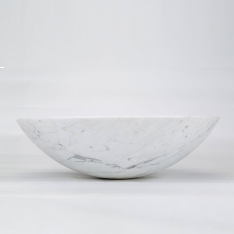 Gallaria Adala Marblure Vessel Washbasin - Gloss White