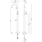 Gareth Ashton Lucia Bath Filler - Gun Metal Specification