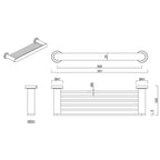 The Gareth Ashton Premium Shelf 300mm - Brushed Nickel Specifications