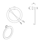 The Premium Towel Ring in Brushed Nickel from Gareth Ashton. Spec