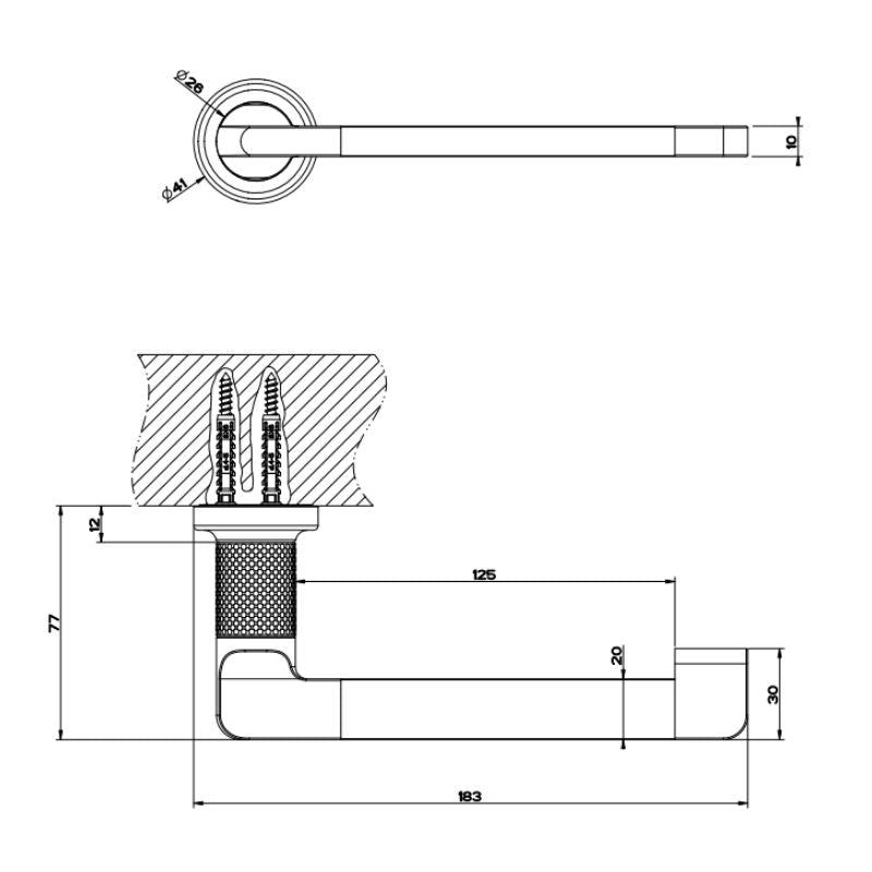 Gessi Inciso Paper Roll Holder for HorizontalVertical Installation