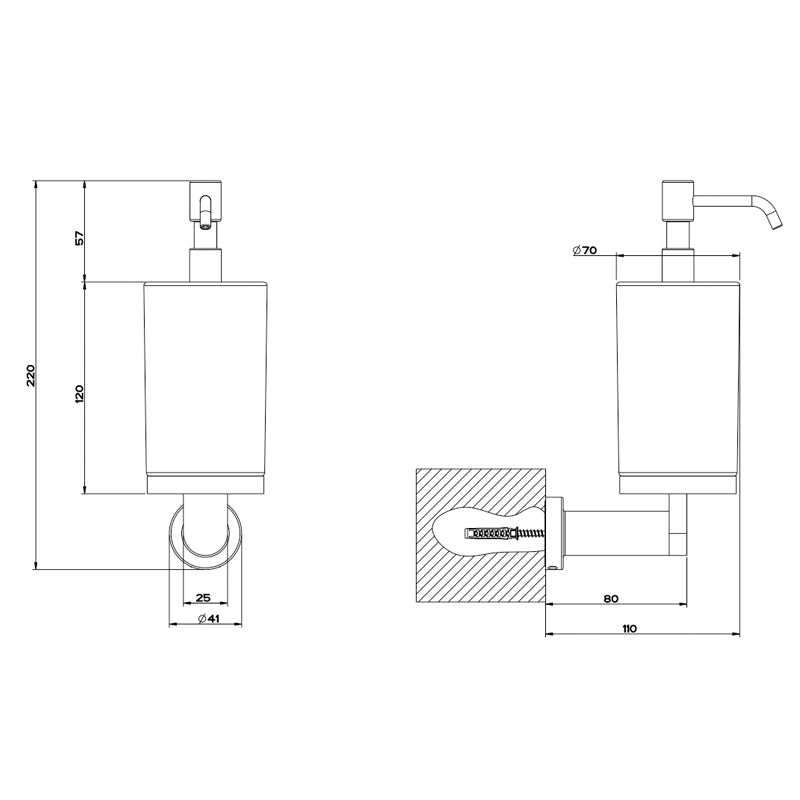 Gessi Emporio Wall Soap Dispenser Specification