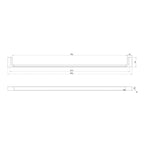 Phoenix Gloss Single Towel Rail 800mm - Chrome Specification