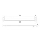 Phoenix GLOSS SINGLE TOWEL RAIL 600MM