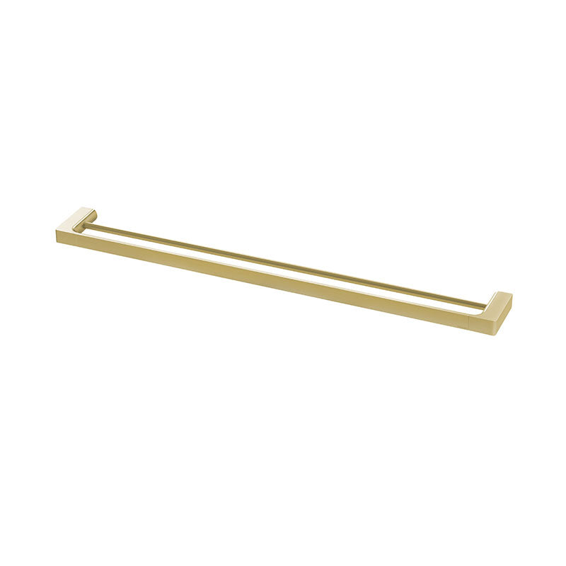 Phoenix Gloss Double Towel Rail 800mm - Brushed Gold