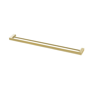 Phoenix Gloss Double Towel Rail 800mm - Brushed Gold