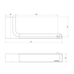 Phoenix Gloss Toilet Roll Holder - Matte Black