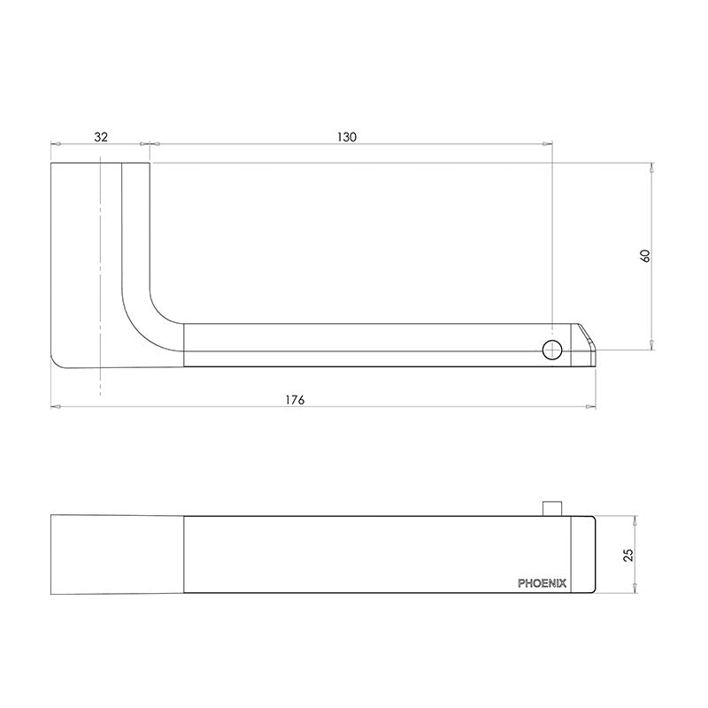 Phoenix Gloss Toilet Roll Holder - Brushed Nickel