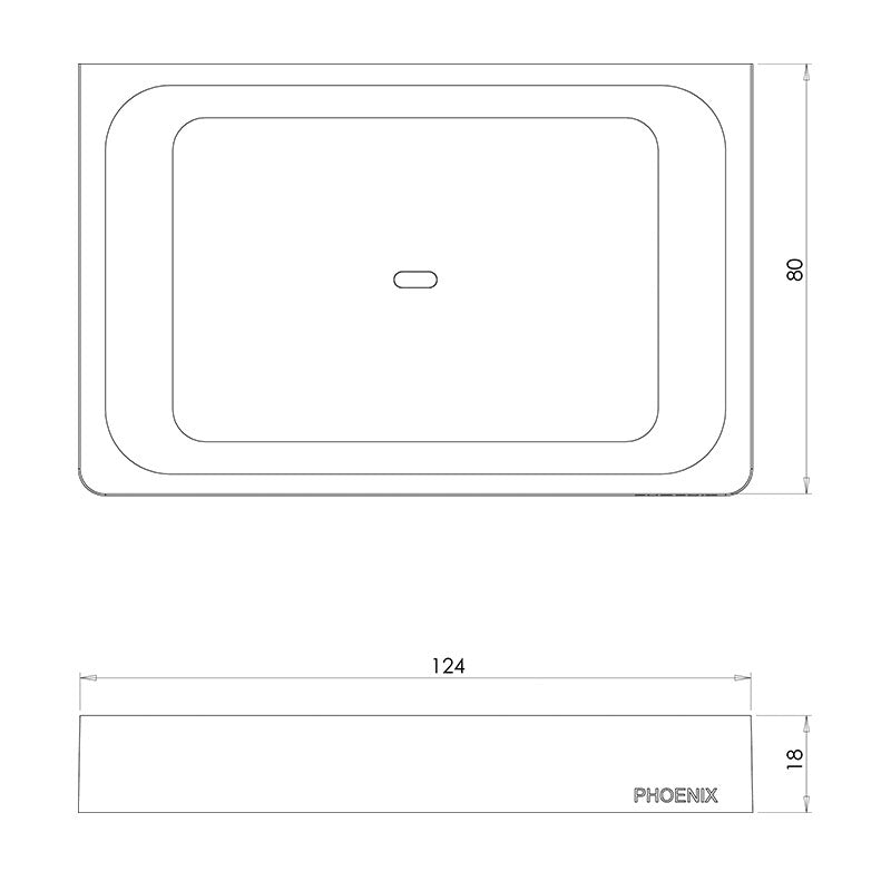 Phoenix Gloss Soap Dish - Matte Black