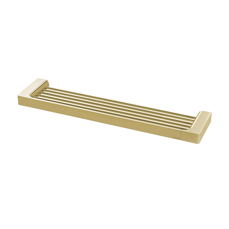 Phoenix Gloss Shower Shelf - Brushed Gold
