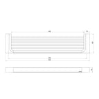 Phoenix Gloss Shower Shelf - Brushed Nickel