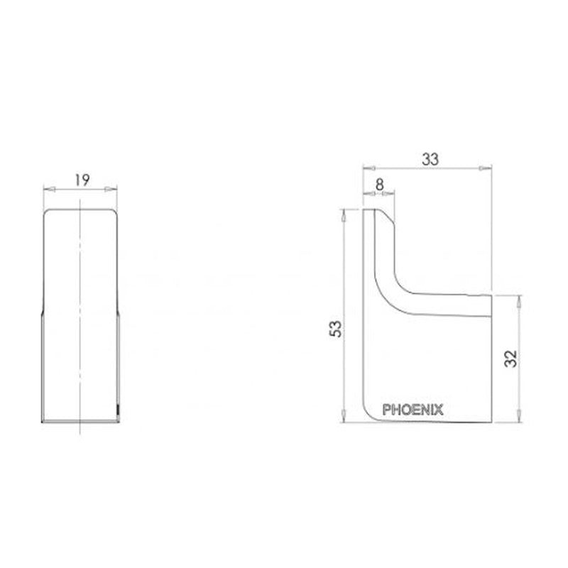 Phoenix Gloss Robe Hook - Matte Black