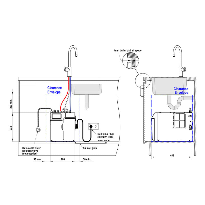 Zip Hydrotap G5 Arc Brushed Nickel Chilled and Boiling H52784Z11 Installation