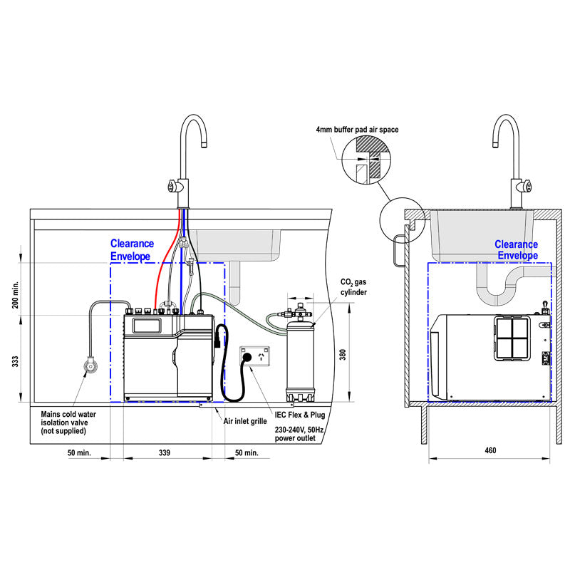 Zip Hydrotap G5 Cube Brushed Nickel H53783Z11 Installation