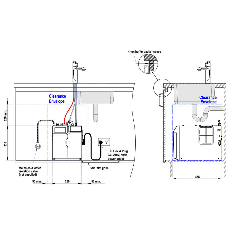 Zip HydroTap G5 Chilled, and Boiling H55784Z3 Matte Black Installation