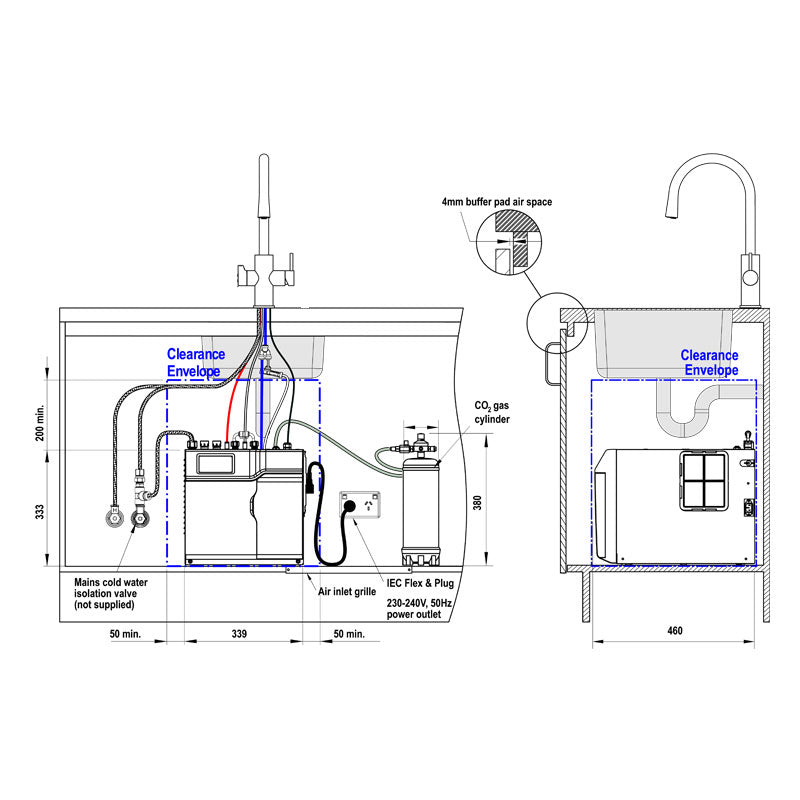 Zip Hydrotap G5 Celsius ARC All-In-One Brushed Gold H57783Z7 Installation