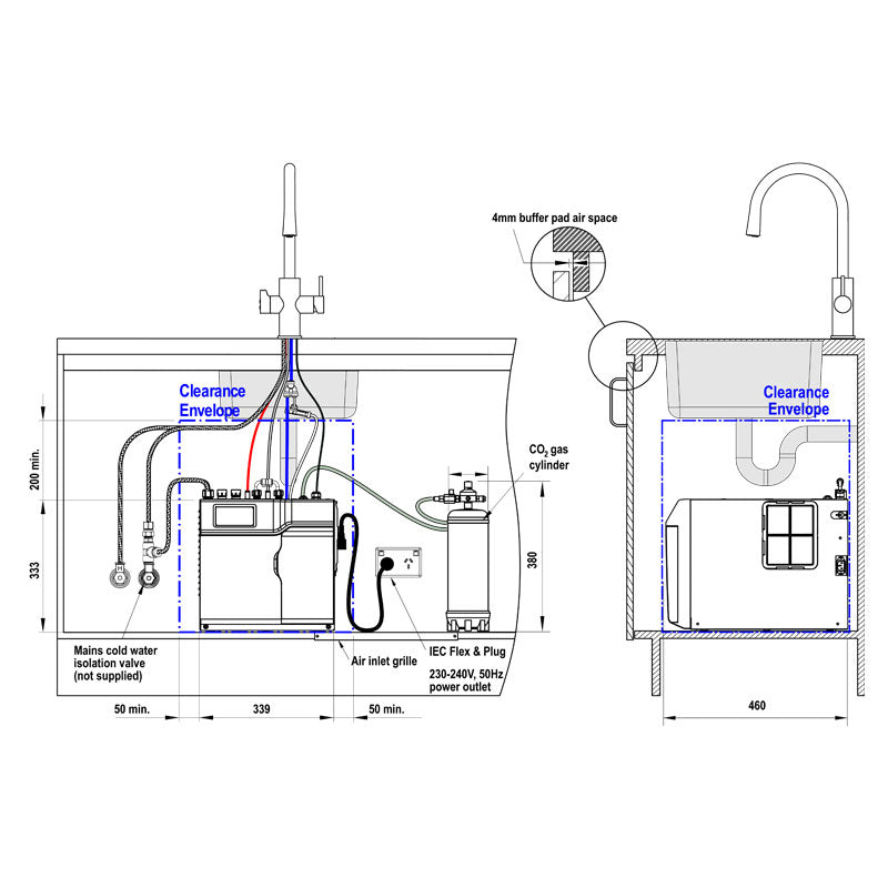 Zip Hydrotap G5 Celsius ARC All-In-One Gunmetal H57783Z9 Installation