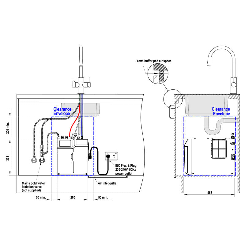 Zip Hydrotap G5 Celsius ARC All-In-One Boiling, Chilled Bright Chrome H57784 Installation