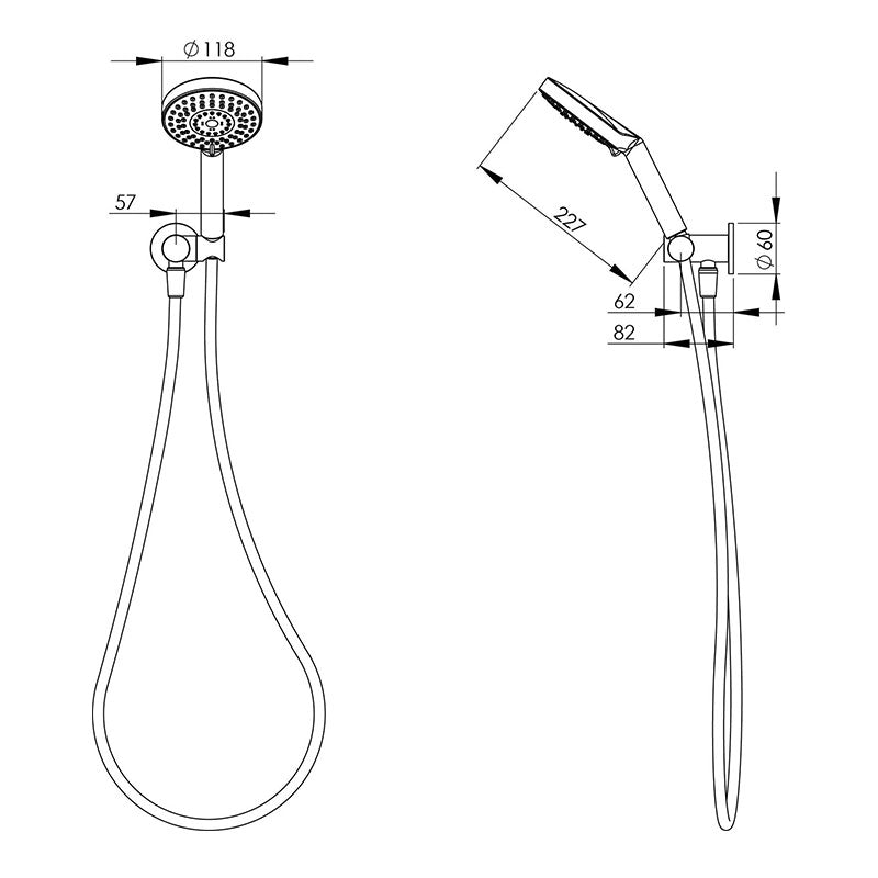 Phoenix Vivid Hand Shower - Brushed Gold