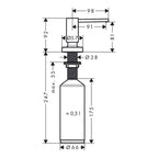 Hansgrohe A51 Soap Dispenser Specification