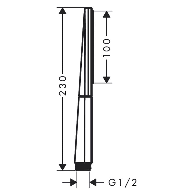 Hansgrohe Rainfinity Baton hand shower 100 1jet EcoSmart Specification
