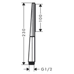 Hansgrohe Rainfinity Baton hand shower 100 1jet EcoSmart Specification