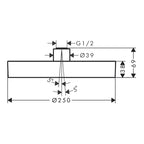 Hansgrohe Rainfinity Overhead Shower 250 1jet Specification