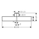 Hansgrohe Rainfinity Overhead Shower 250 1jet Specification