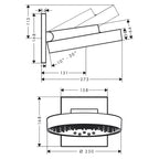 Hansgrohe Rainfinity Overhead shower 250 3jet with Wall Connector Specification