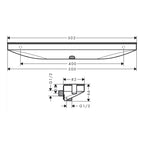 Hansgrohe Rainfinity Wall Outlet Porter 500 with Shower Holder and Shelf Right Specification