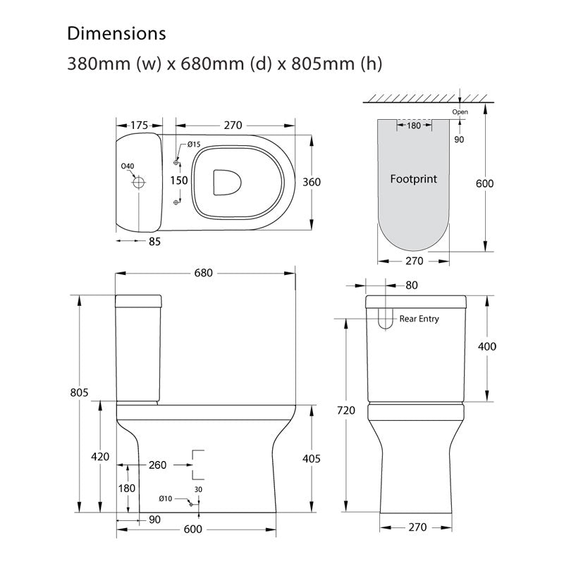 Paco Jaanson Project Uni Wall Face Toilet Suite Specification