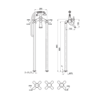 Parisi Hermitage Bath Filler with Hand Shower