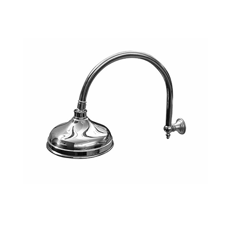 Parisi Hermitage Shower Head (200mm) & Curved Arm