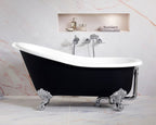 Victoria + Albert Shropshire 1540 mm Freestanding Bath - Gloss White With White QUARRYCAST Feet - SHR-N-SW-NO + FT-SHR-SW