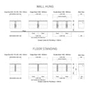 Timberline Henley Wall Hung Vanity with SilkSurface Top & Basin 900mm