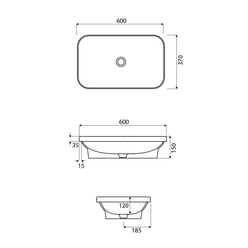 Parisi Gio Evolution 60 Inset Basin