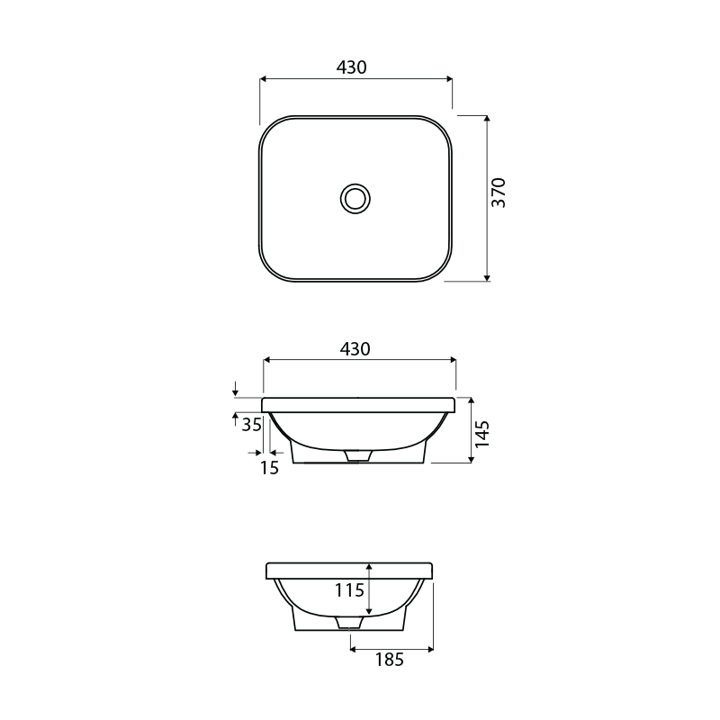 Parisi Gio Evolution 40 Inset Basin
