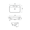 Parisi Gio Evolution 60 Inset Basin - 1 Tap Hole